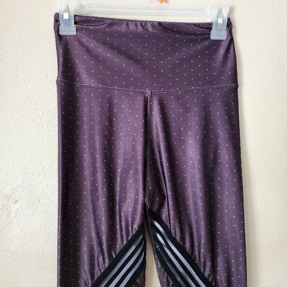 FP Movement X Onzie Purple Polka Dot High Rise Leggings XS Yoga Pants